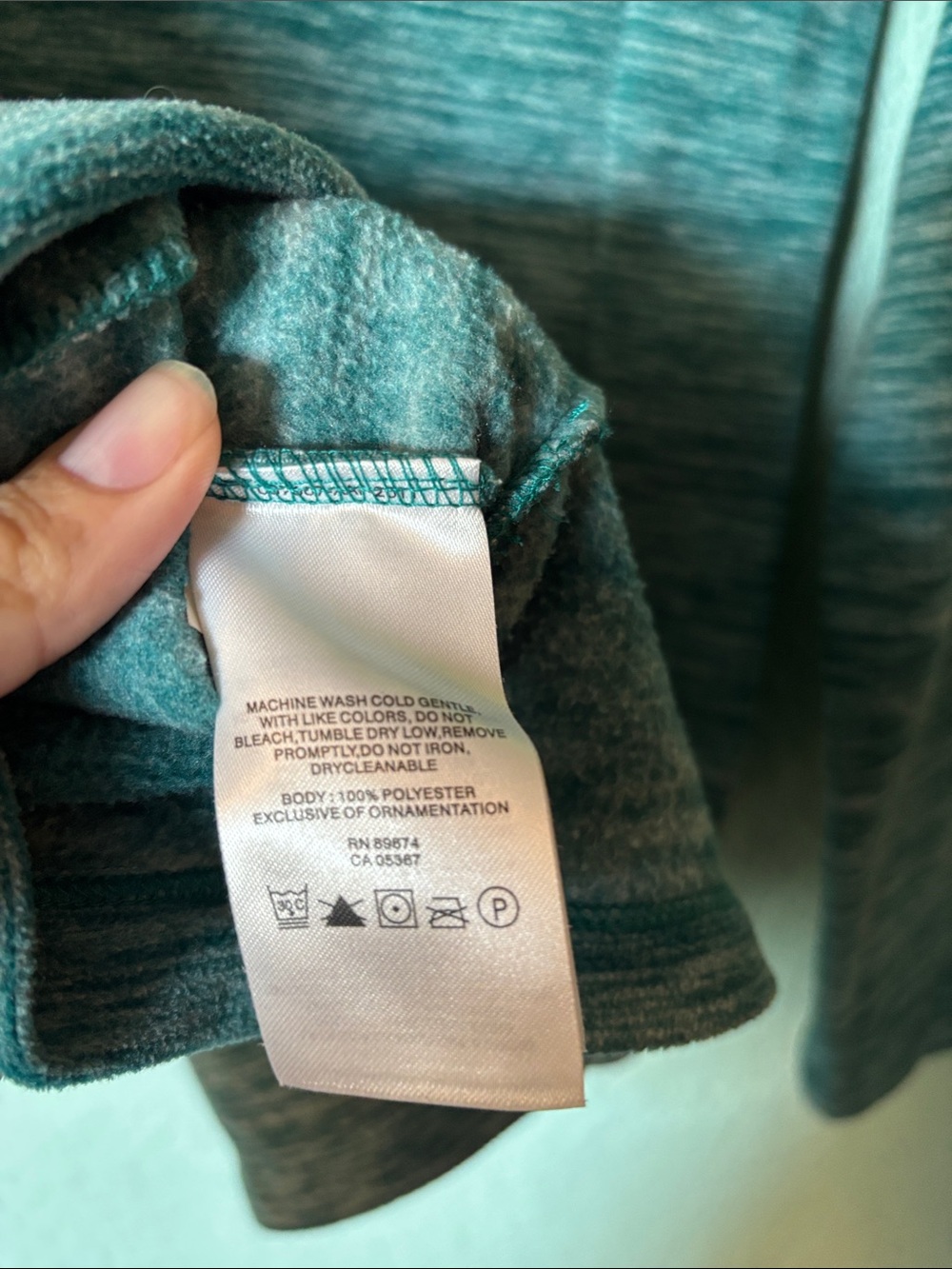 Mountain Hardwear Women's Teal Space-Dyed Collar Pullover Fleece Size S Like New - Picture 4 of 4